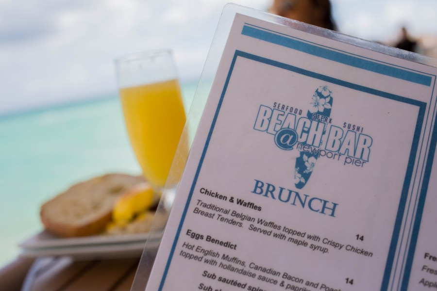 menu Beach Bar at the Newport Pier Sunny Isles Beach, FL